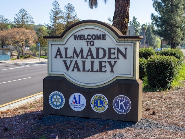 view of community sign