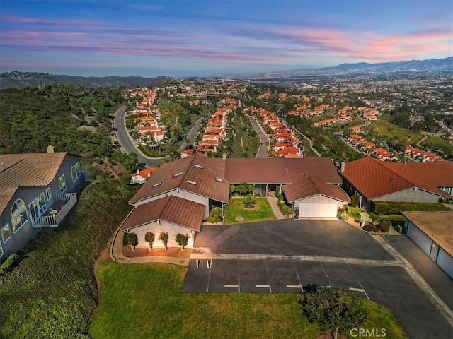 31146 Flying Cloud Dr, Laguna Niguel, CA 92677 - aerial view at dusk with a mountain view