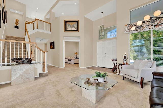 view of carpeted living room