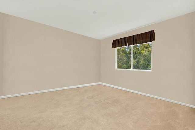 spare room with light colored carpet