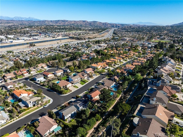 aerial view featuring a mountain view