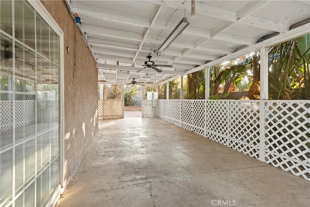 view of patio / terrace with ceiling fan