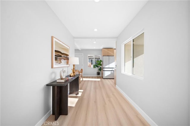 hallway featuring light hardwood / wood-style flooring