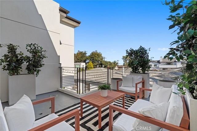 balcony featuring outdoor lounge area