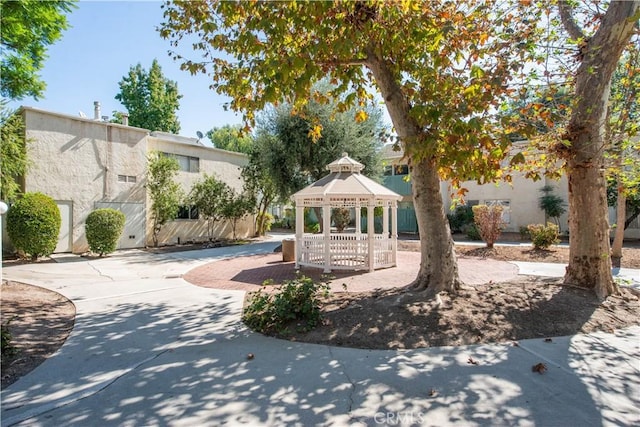 view of community featuring a gazebo