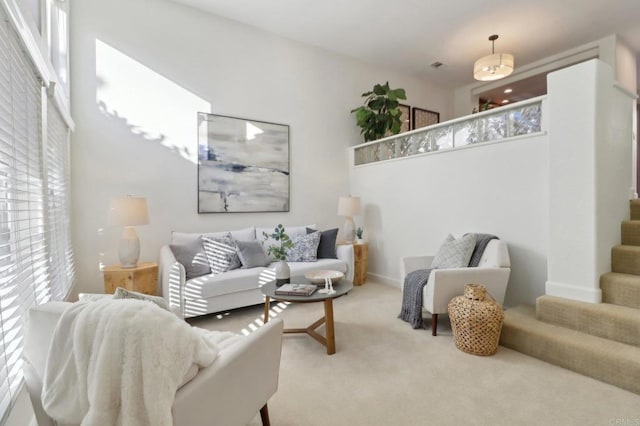 view of carpeted living room