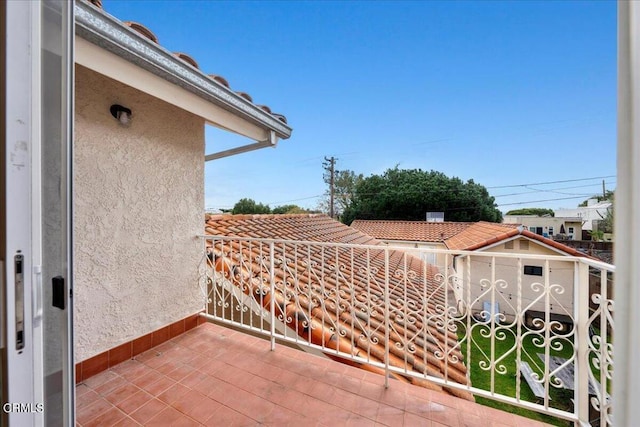 view of patio with a balcony