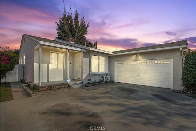 view of front of house featuring a garage