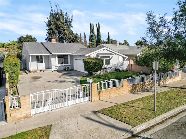 ranch-style house with a front yard