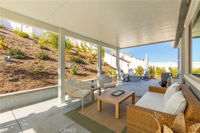 view of sunroom