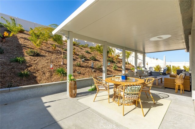 view of patio / terrace with outdoor lounge area