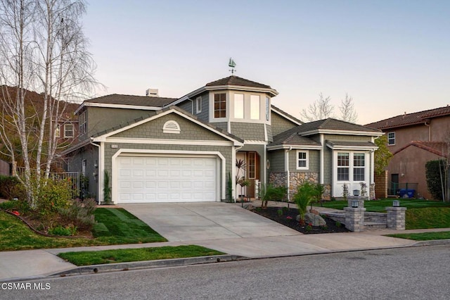 view of front of home featuring a garage