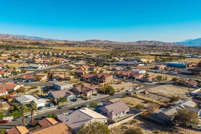 aerial view with a mountain view