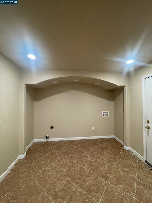 laundry room featuring hookup for a washing machine and hookup for an electric dryer