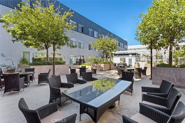 view of patio / terrace featuring an outdoor hangout area