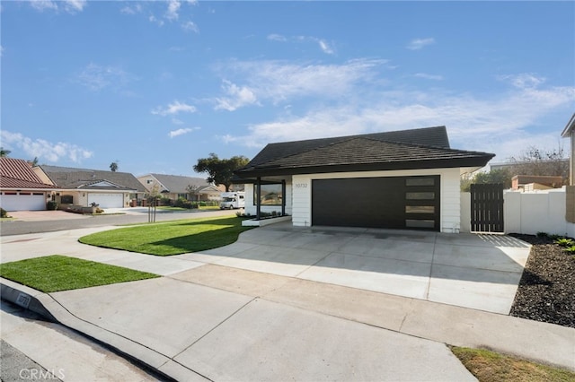 view of front of home with a front yard