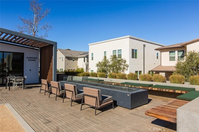 view of patio / terrace with a deck