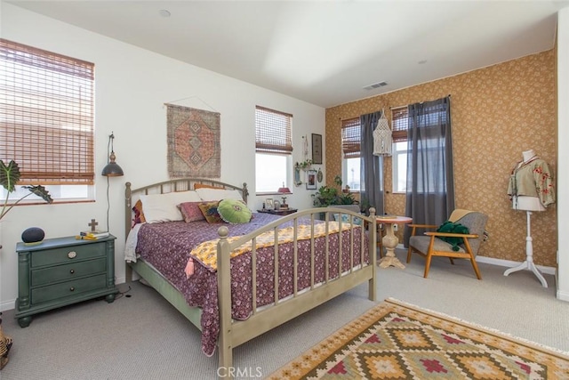 bedroom with carpet