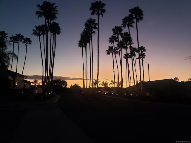 view of nature at dusk