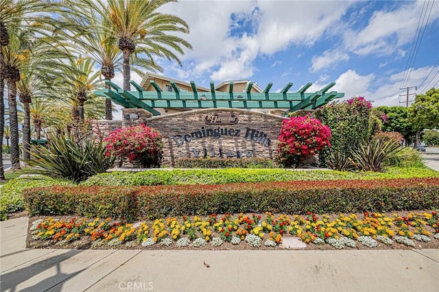 view of community sign