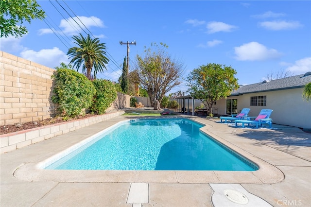 view of pool featuring a patio area