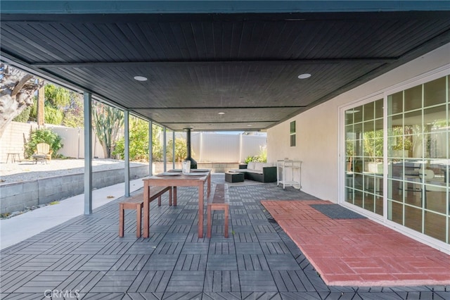 view of patio / terrace with an outdoor hangout area