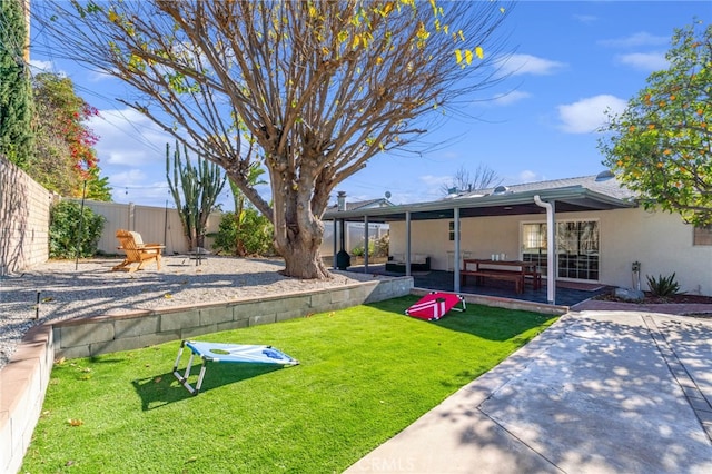 view of yard with a patio