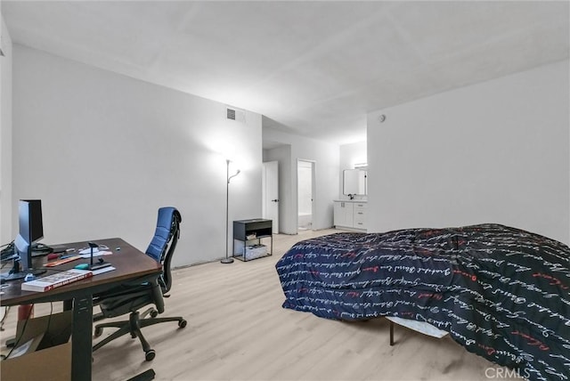 bedroom featuring light hardwood / wood-style floors