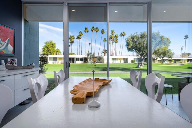 view of dining room