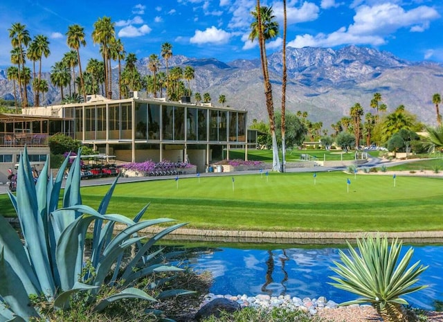 view of home's community featuring a mountain view