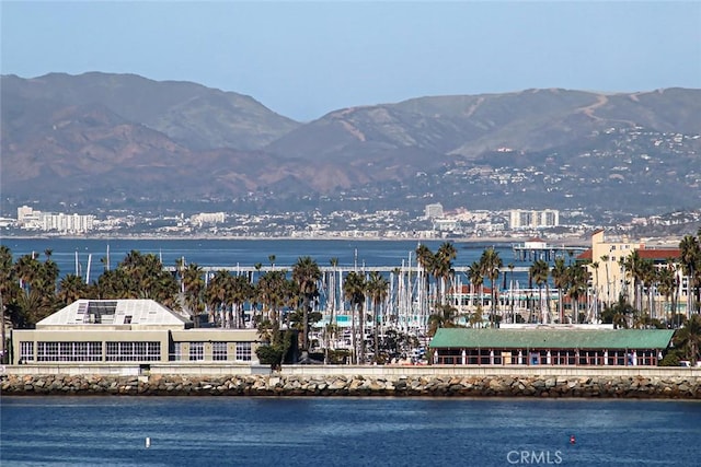 property view of mountains featuring a water view