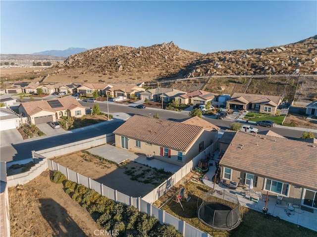 aerial view featuring a mountain view