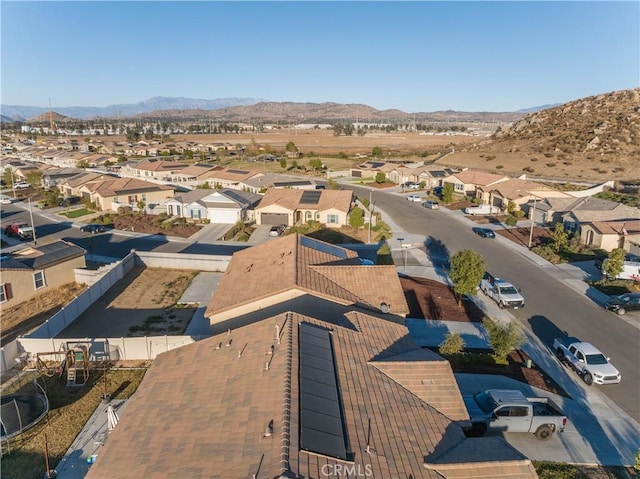 aerial view featuring a mountain view