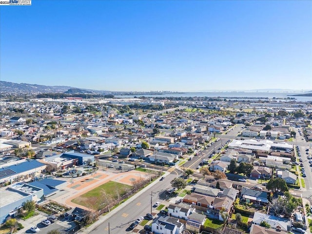 aerial view with a mountain view