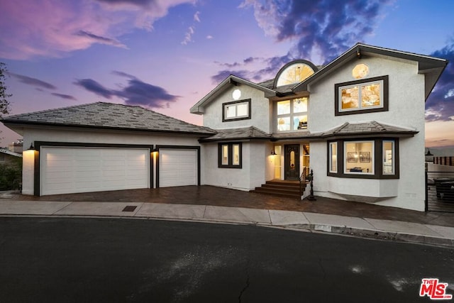 view of front of house featuring a garage