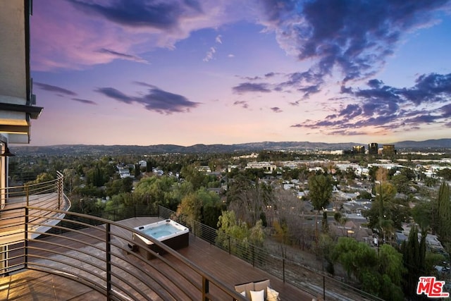 exterior space with a mountain view