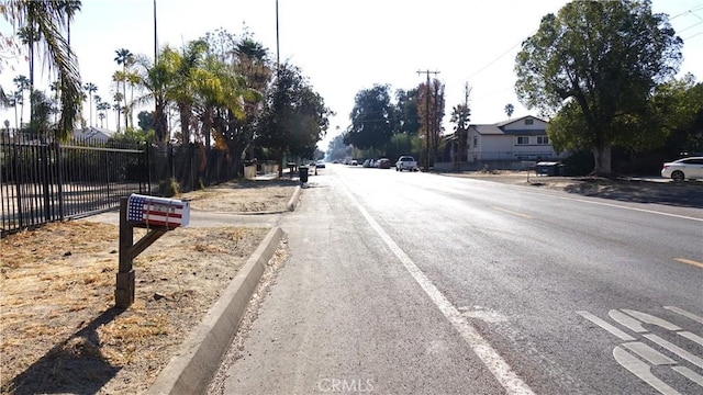 view of road