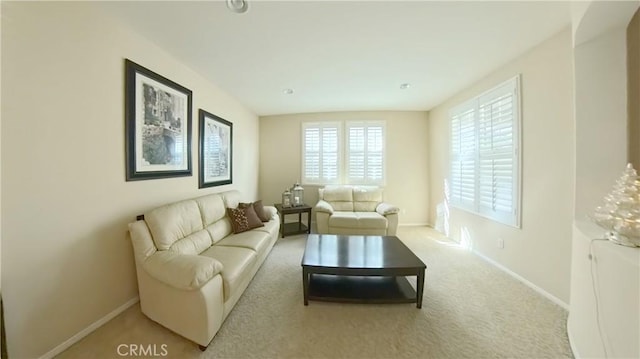 view of carpeted living room