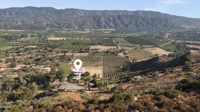 property view of mountains with a rural view