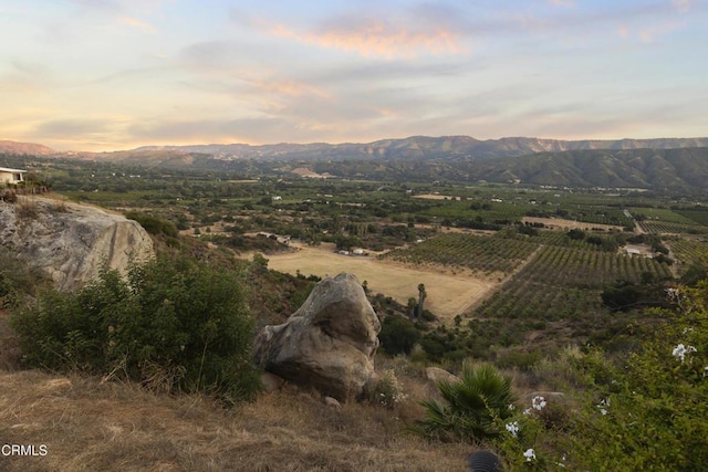 view of mountain feature featuring a rural view