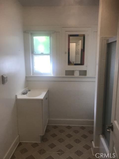 bathroom with vanity