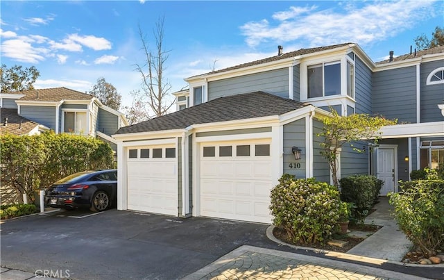 exterior space featuring a garage