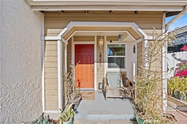 view of doorway to property