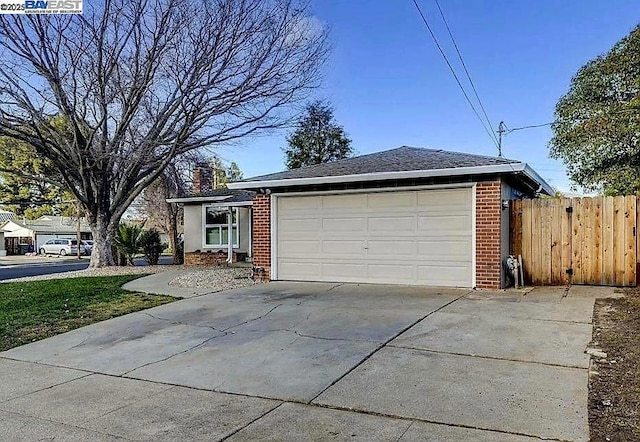 view of front facade with a garage