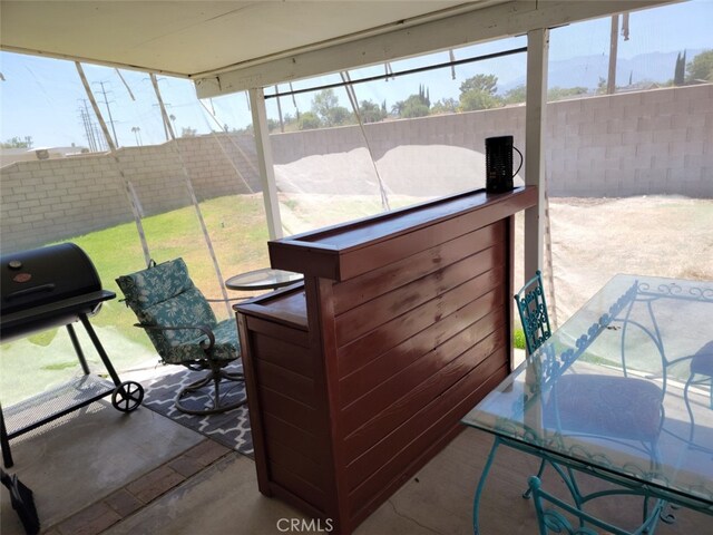 view of sunroom