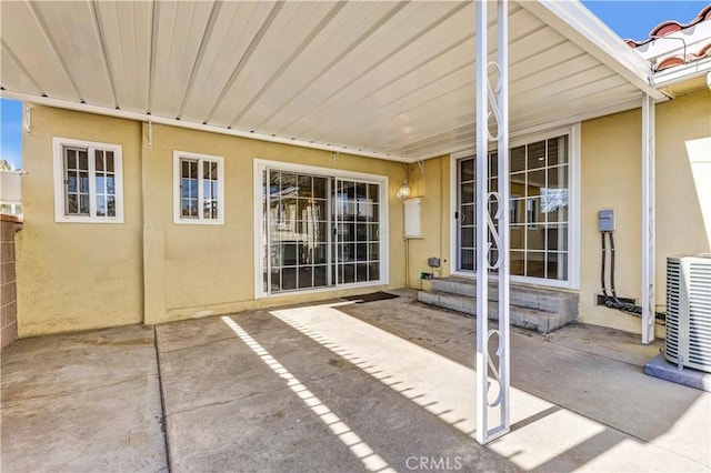 view of patio featuring central AC unit