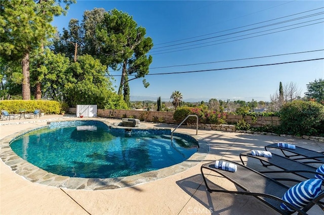 view of pool with a patio