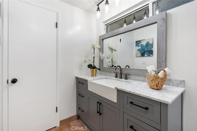 bathroom featuring vanity and tile patterned floors