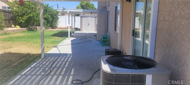 view of patio / terrace with central AC