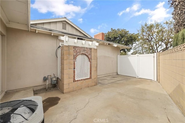 view of patio with central AC unit